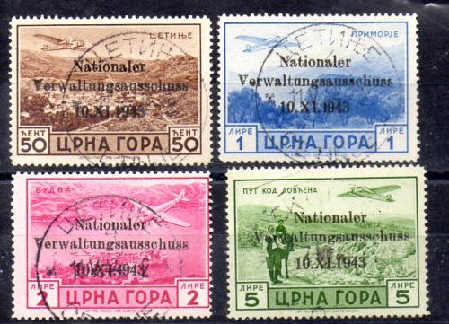 Ocupaciones Alemanas Montenegro Nº Michel 15/18 (o)