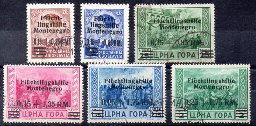 German Occupations Montenegro No. Michel 20/25 (o)