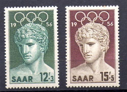 Sarre Any 1956 Nº Michel 371/72 (*)