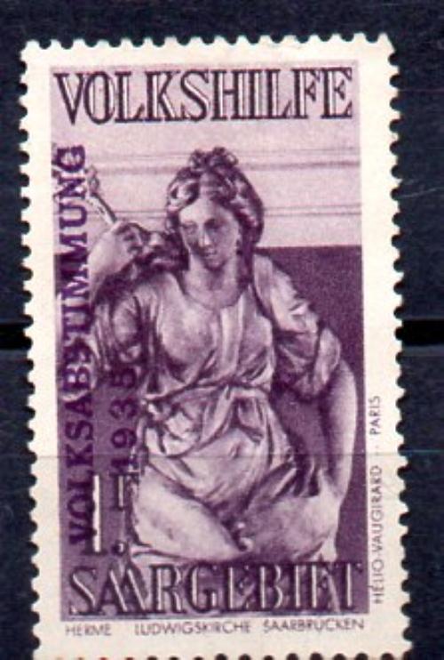 Sarre Año 1934 Nº Michel 173 (**) sin goma