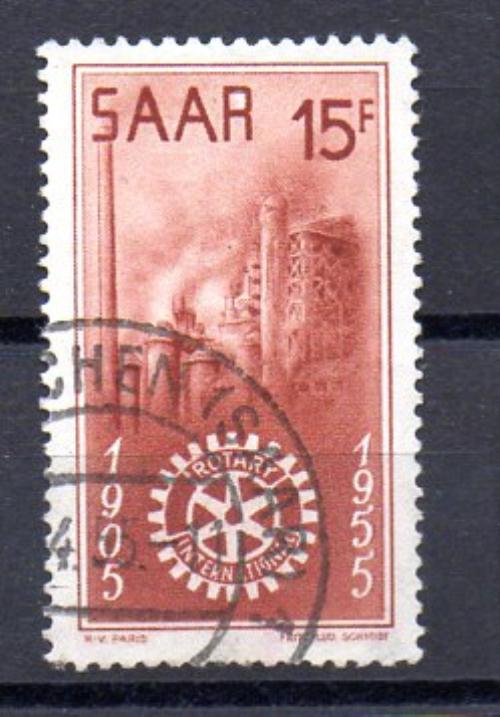 Saar Year 1955 No. Michel 358 (o)