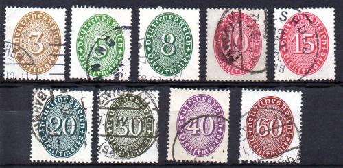 Alemanya Imperi Servei Nº Yvert 77/85 (o) Nº Michel 114X/22X (o)