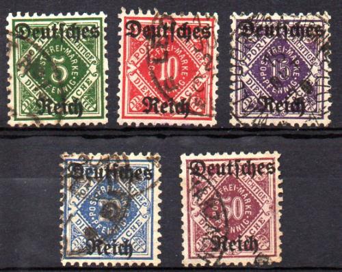 Alemania Imperio Servicio Nº Michel 52/56 (o)