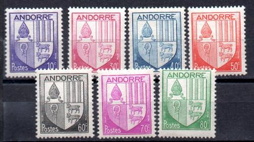 Andorra Francesa Año 1944/46 Nº Yvert 93/99 (**)
