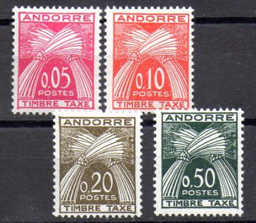 Andorra Francesa Tasas Año 1961 Nº Yvert 42/45 (**)