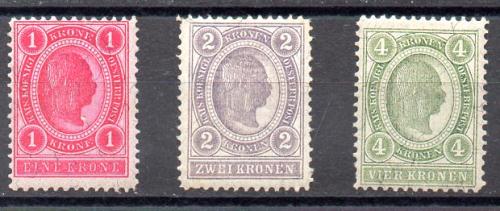 Austria Año 1899/02 Nº Yvert 77/79 (*) El Nº 78 con óxido
