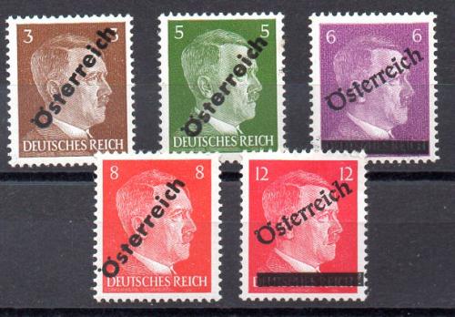 Austria Año 1945 Nº Yvert 534/38 (**) Algunos puntos negros en goma