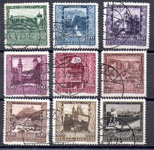 Austria Nº Yvert 304/312 (o)