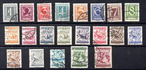 奥地利 1925/27 年 Yvert 331/50 (o)
