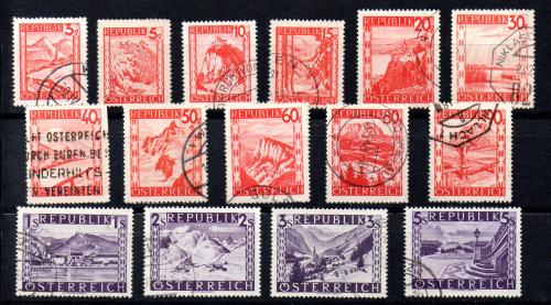 Österreich Nr. Yvert 697/711 (o)