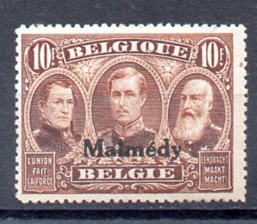 Sello de Malmedy Ocupación Alemana en Bélgica Año 1920 Nº Yvert 35 (**)