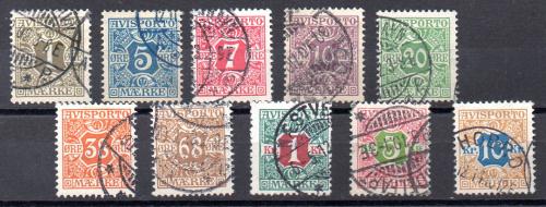 Dinamarca Periódicos Año 1907 Nº Yvert 1/10 (o)