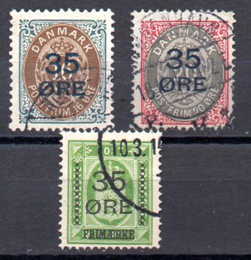 Dinamarca Año 1912 Nº Yvert 62/64 (o)