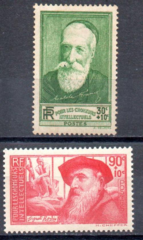 法国 1937年 编号 Yvert 343/44 (**)