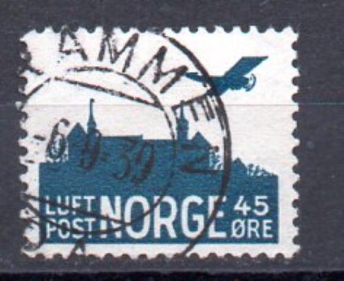 挪威航空邮票 1927/34年 米歇尔编号 1A (o)