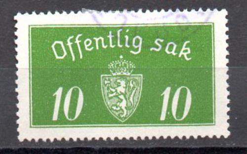 Noruega Servicio Año 1933/37 Nº Yvert 12B (o)