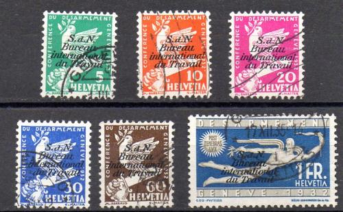 Suiza Servicio Nº Yvert 84/89 (o)