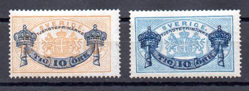 Sweden Service Year 1889 Nº Yvert 13/14 (**)