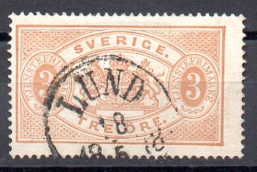 Suecia servicio Año 1874/96 Nº Yvert 1B (o)