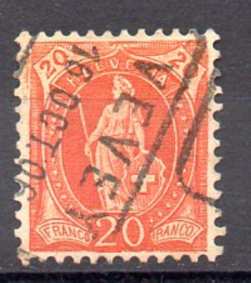 瑞士 1905/06年 Yvert编号93a (o)