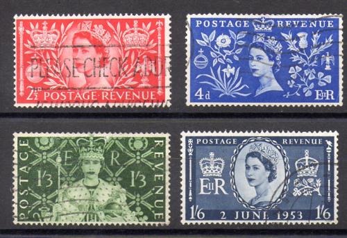 Inglaterra A&ntilde;o 1953 N&ordm; Yvert 279/82 (o)