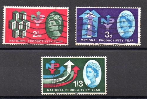 Inglaterra A&ntilde;o 1962 N&ordm; Yvert 367/69 (o)