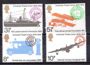 England Year 1974 No. Yvert 725/28 (**)