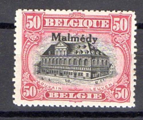 Sello de Malmedy Ocupación Alemana de Bélgica Año 1920 Nº Yvert 31 (**)