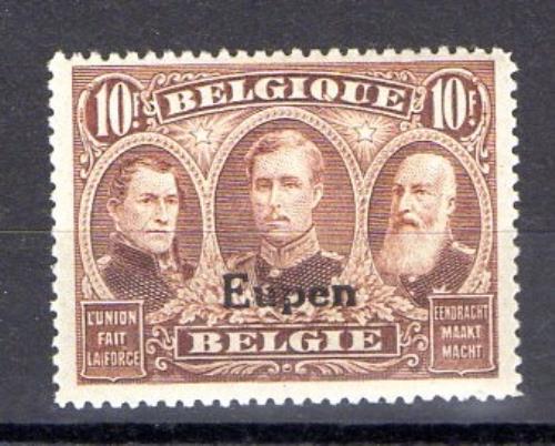 Sello de Eupen Ocupación Alemana en Belgica Año 1920 Nº Yvert 21 (**)
