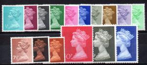 England Year 1970/80 No. Yvert 605/20 (**)